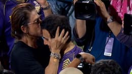 Shah Rukh Khan kissed Gautam Gambhir's forehead after KKR beat SRH by 8 Wickets difference in IPL 2024 Final at MA Chidambaram Stadium rsk