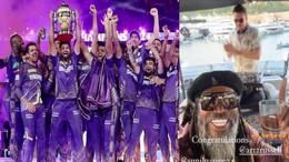 Chris Gayle Celebrating Kolkata Knight Riders IPL 2024 Champions rsk