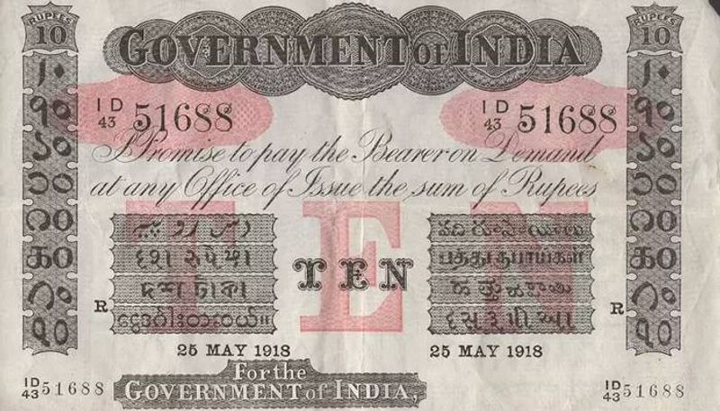 rare 10 rupees banknotes from 1918 shipwreck for auction 