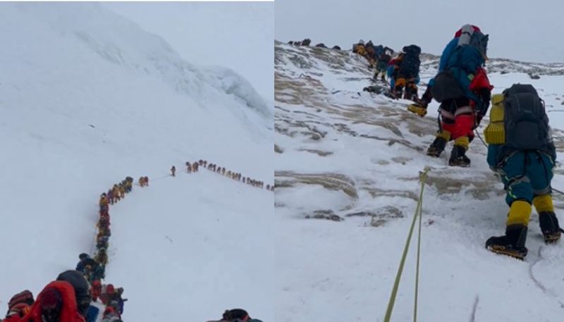 'Traffic jam' on Mt. Everest: Viral video leaves Internet shocked, 2 climbers feared dead (WATCH) vkp