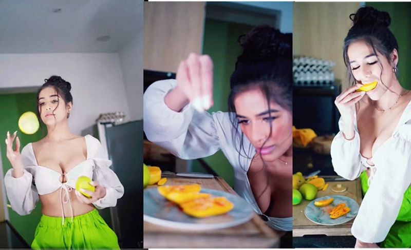 Poonam Pandey share mango recipes with bold attire fans react on viral video 