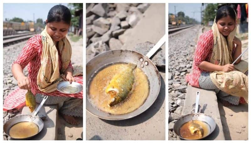 video of a Woman cooking Fish In Scorching Heat goes viral but social media says its Fake