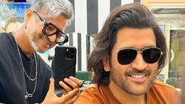 MS Dhoni Surprise with new hair style soon after IPL 2024 ends ckm