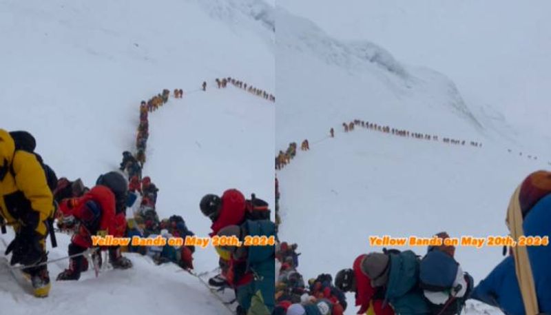 traffic jam in mount Everest shocking video 