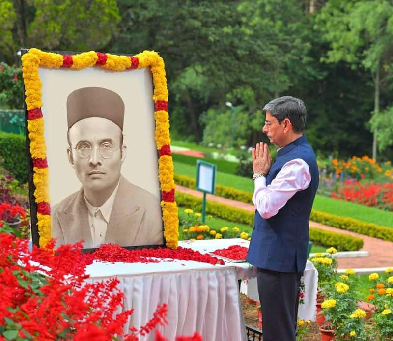 Governor Ravi paid floral tributes on the occasion of Savarkar birthday KAK