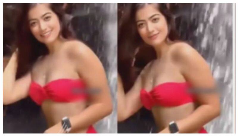 Rashmika Mandanna in bikini at waterfall nbn