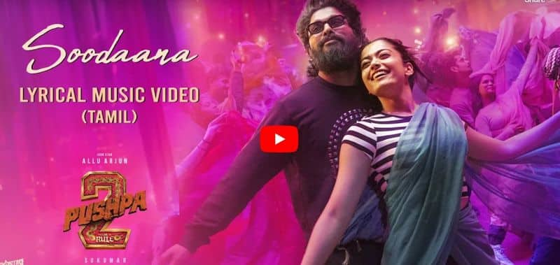 rashmika and allu arjun acting pushpa 2 soodana the couple song out mma