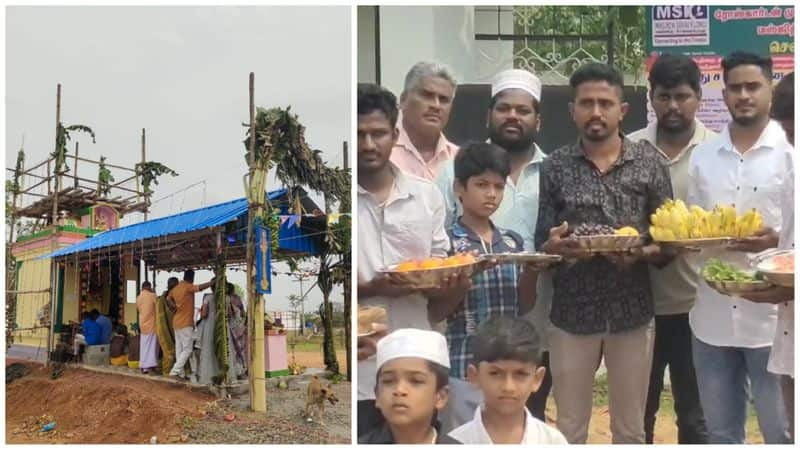 muslim people donate dargah land to build hindu temple in tirupur vel