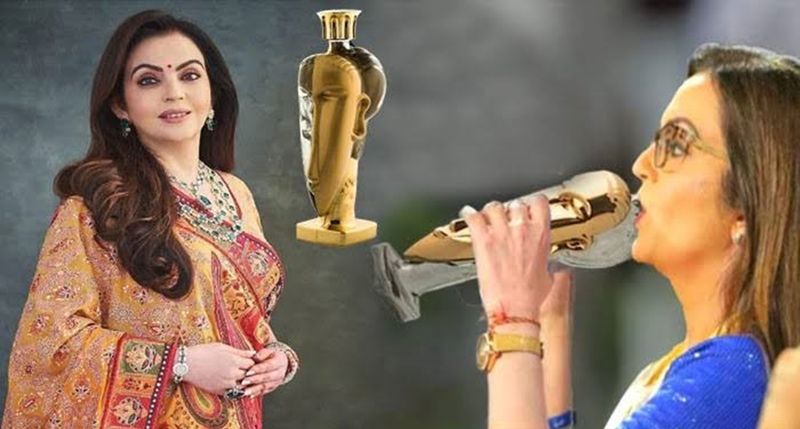 Nita Ambani Drinks Water From A Water Bottle Worth Rs. 49 Lakhs, Contains Real Gold To Spring Water sgb