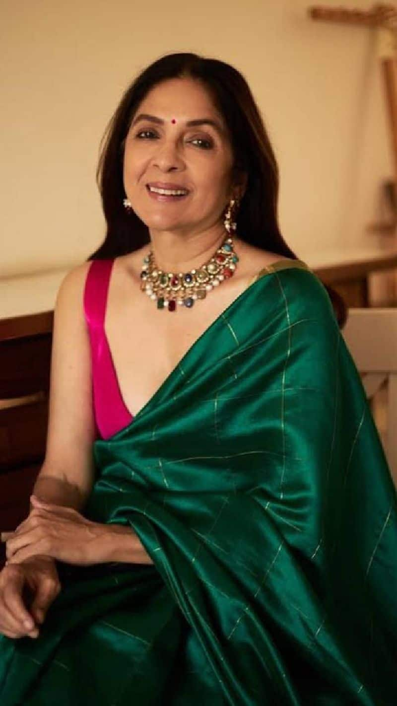 panchayat season 3 fame Neena Gupta latest saree look for old women xbw