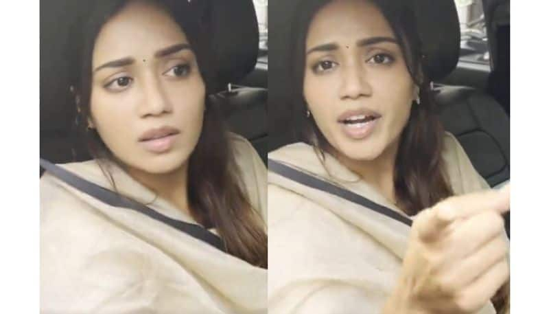 Nivetha pethuraj Arguement with police in hyderabad viral video gan