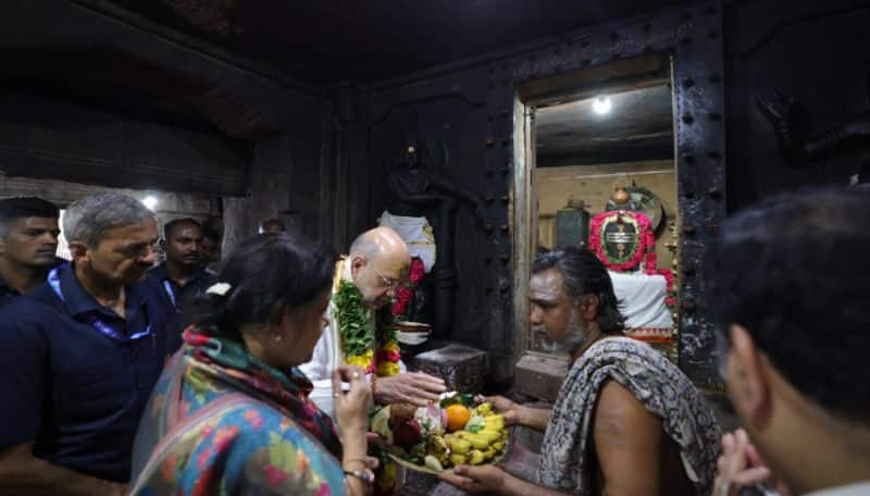 Union Minister Amit Shah Visited Pudukkottai Rajarajeshwari amman temple ans