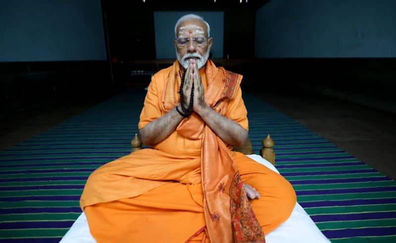 PM Modi meditates at Vivekananda Rock Memorial in Kanyakumari; first video and photos surface (WATCH)