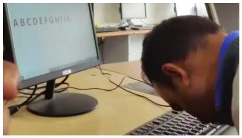 video of a man types English alphabet a to z with his nose in 25 seconds goes viral 