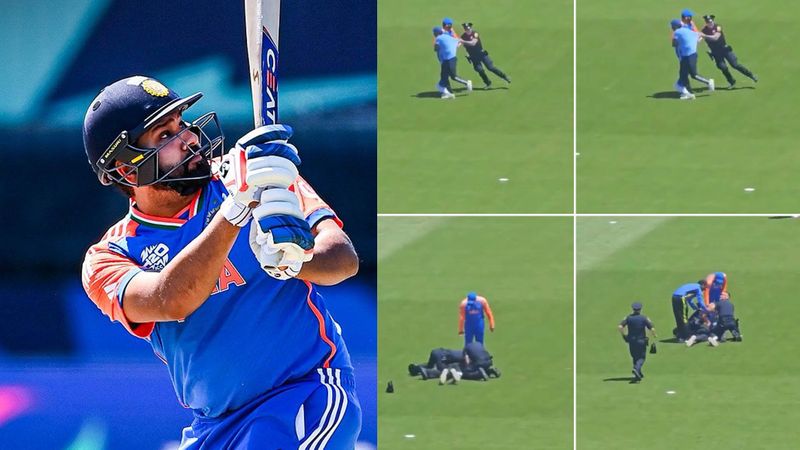 India captain Rohit Sharma asks New York security to go easy on pitch intruder video goes viral kvn