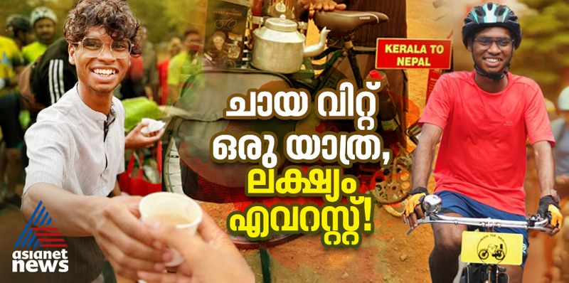 Nidhin Maliyekkal known as tea bro cycled from Kerala to Nepal selling tea to fund his trip