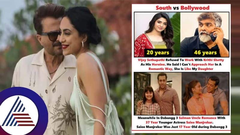 Only in Bollywood Hero is like Father age and Heroine is like  Daughter age suc