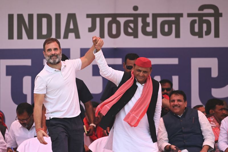 Uttar Pradesh Lok Sabha Election NDIA bloc edges past NDA ahead in 41 seats san