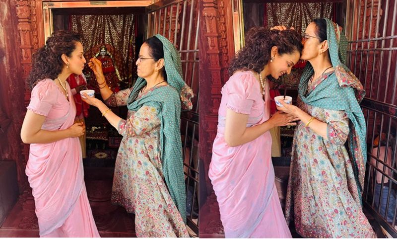 Lok Sabha Election Result BJP kangana ranaut takes blessing from Mother after wins Mandi seat ckm