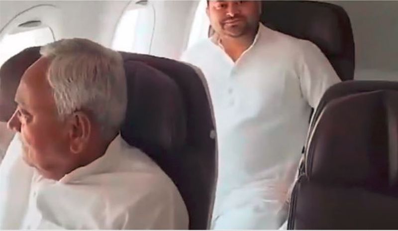 Government formation exercise from both NDA And INDIA Alliance Nitish kumar, Tejashwi yadav left for delhi in same flight akb