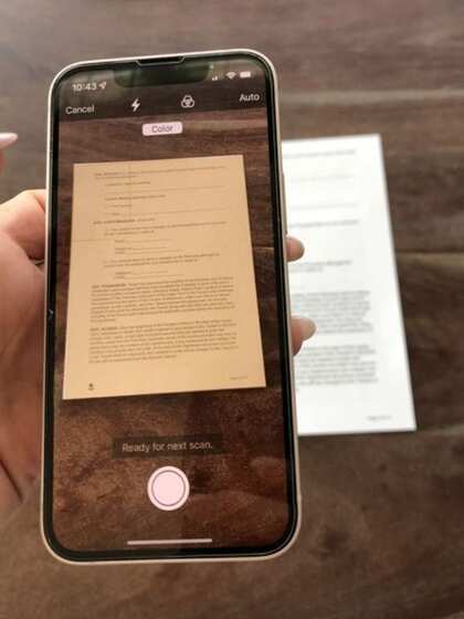 Use phone photos to keep important documents