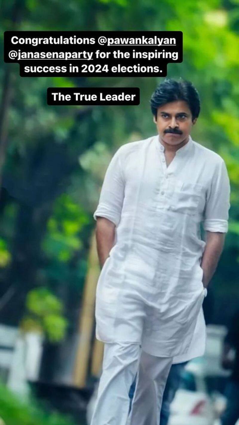 Jyothi rai Shares Pawan Kalyan Photo and Happy over Election success san