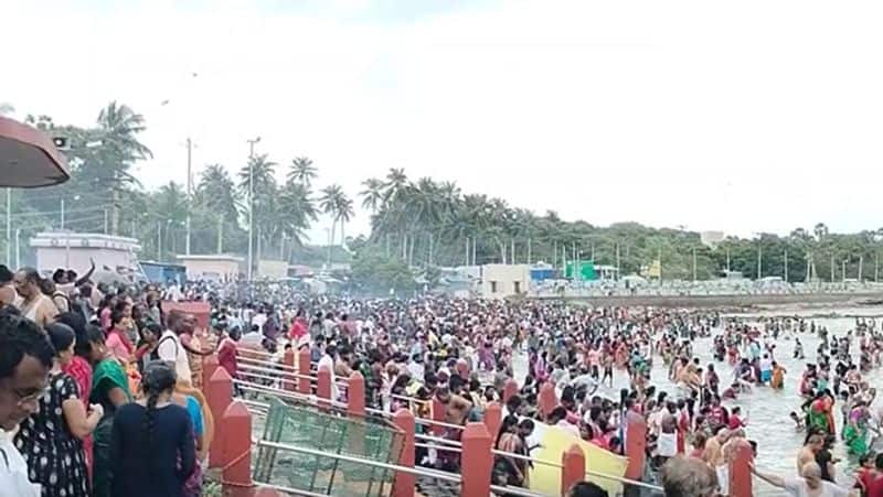 Vaikasi Amavasai 2024... Devotees gather at Rameswaram to pay darpanam to the ancestors tvk