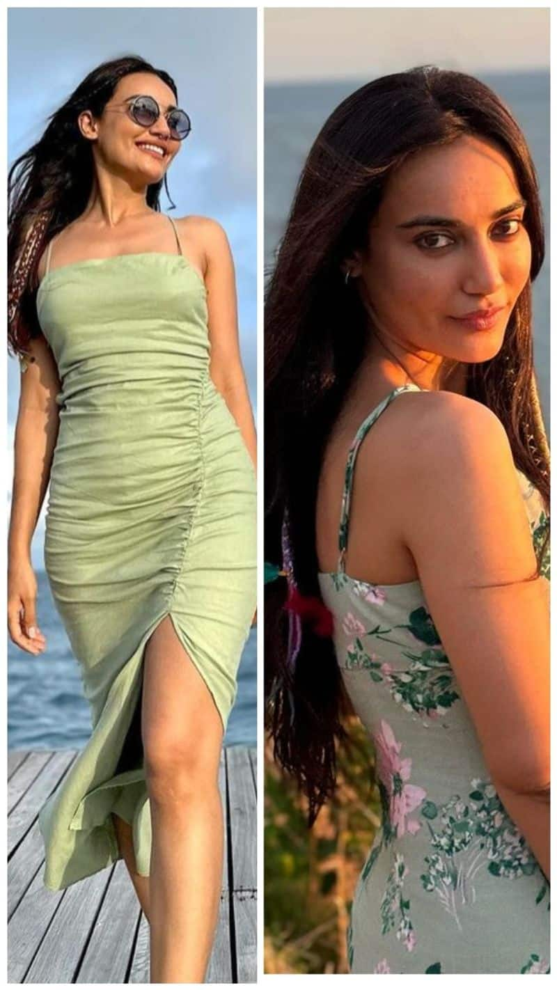 actress  Surbhi Jyoti dress idea for beach travel xbw