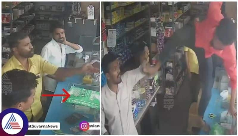 Gadag medical Shop staff fight against customer about ladies Sanitary pads sat