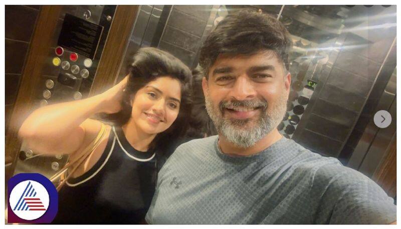 Sandalwood actress Megha Shetty selfie photo with actor R Madhavan goes viral srb