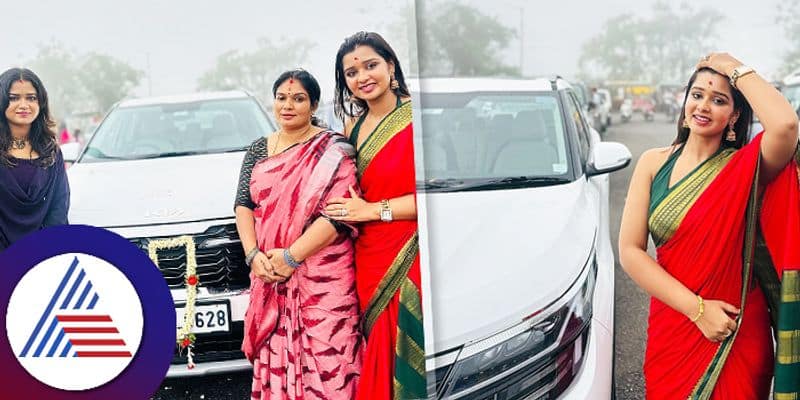 Ramachari actress Mouna Guddemane bought new car on her birthday pav