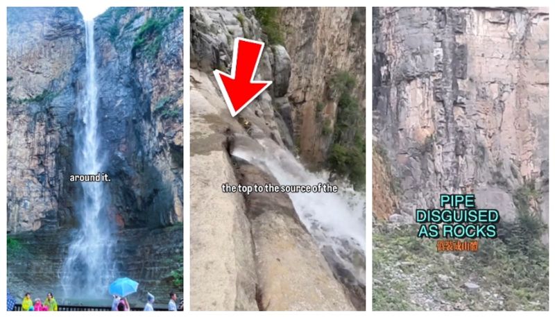 Viral Video social media says Even a waterfall in China is also artificial 