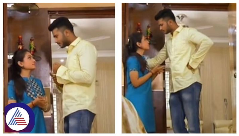 Agnisakshi serial colors kannada kissing scene of Vaishnavi Gowda Vijay Surya viral on social media srb