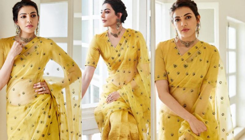 Kajal Aggarwal's Yellow Saree viral saree costs 