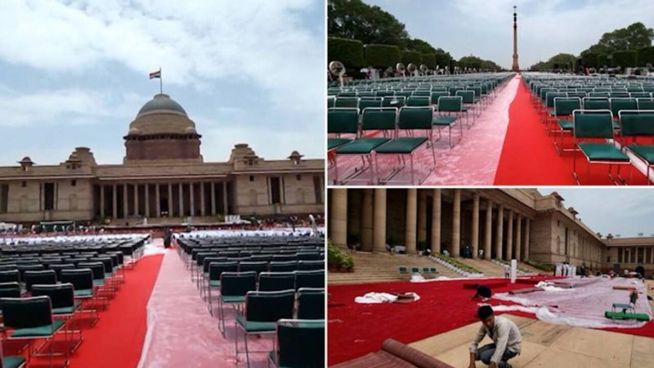 Narendra Modi's swearing in ceremony: How is Rashtrapati Bhavan preparing for the event? (WATCH)