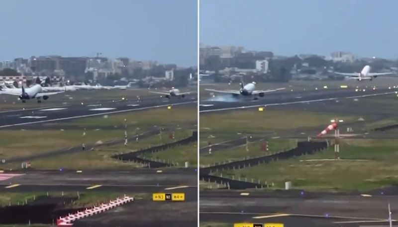 Mumbai Close call as IndiGo flight lands while Air India plane takes off on same runway; WATCH viral video gcw