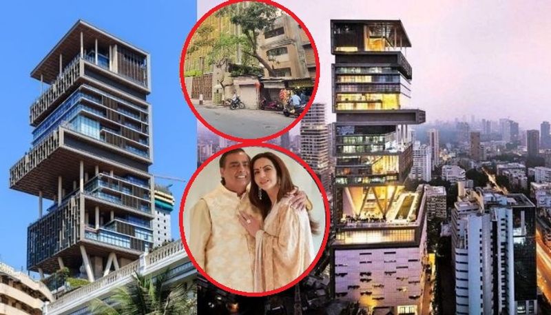 Mukesh Ambani s house outside small shop per month rent mrq