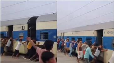 Viral Video: Bihar's Collective Unity Shines in Train Coach Rescue Effort [WATCH] NTI