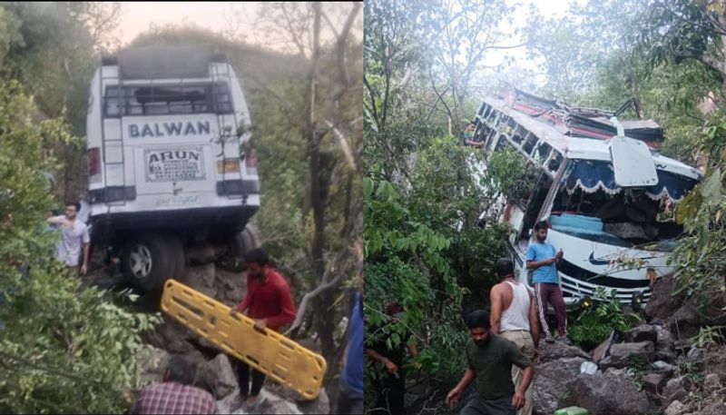 Bus carrying pilgrims plunges into gorge after coming under fire in Jammu and Kashmir; terror attack suspected anr