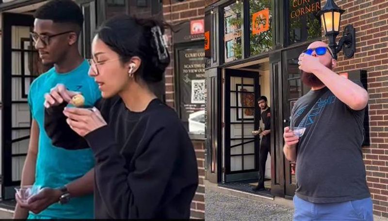 locals enjoying Pani Puri in Minneapolis streets viral video 