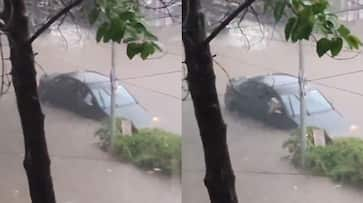 WATCH Woman Trapped in Car During Pune Flooding Captured in Terrifying Video NTI