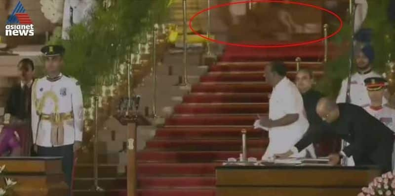 its a House cat not leopard Delhi Police on mysterious animal spotted during Modi Cabinet oath-taking ceremony 