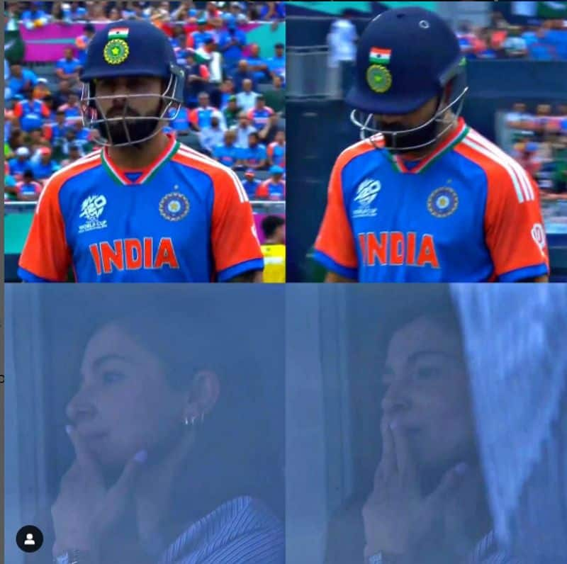 Fans relate hard to Anushka Sharma upset  expression after Virat Kohli got out early in India vs Pakistan match Rao