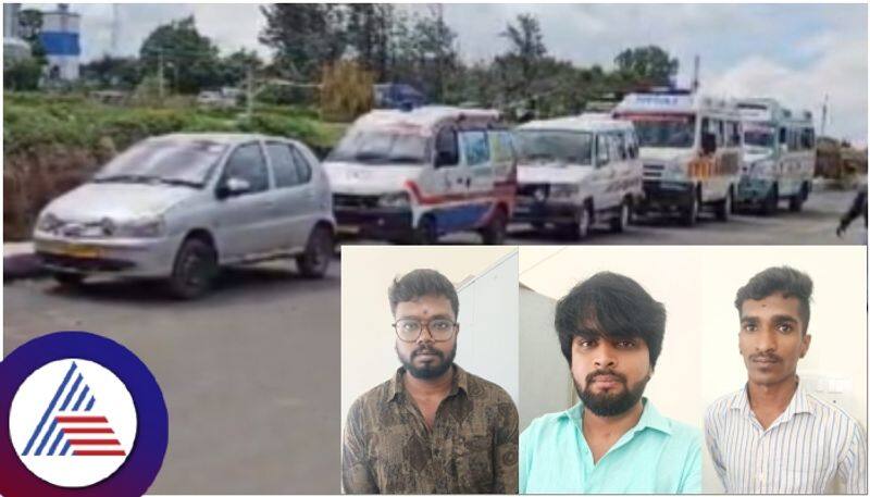 Bengaluru Outskirts Nelamangala Miscreants ambulance intercepted and attacked driver sat