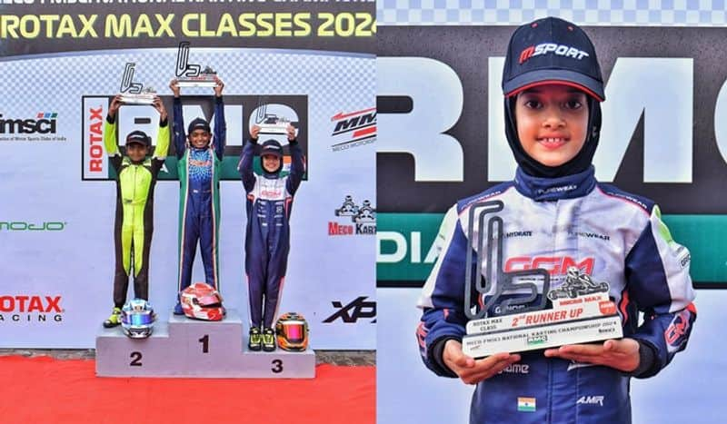 MECO FMSCI Rotax National Championship 2024 Kashmir Atiqa Mir secures second runner up ckm