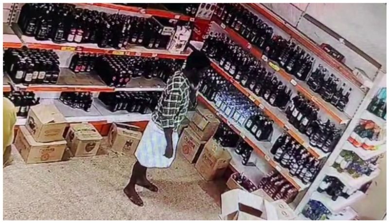 man entered inside the same BEVCO outlet for three times and stole liquor bottles from there and caught