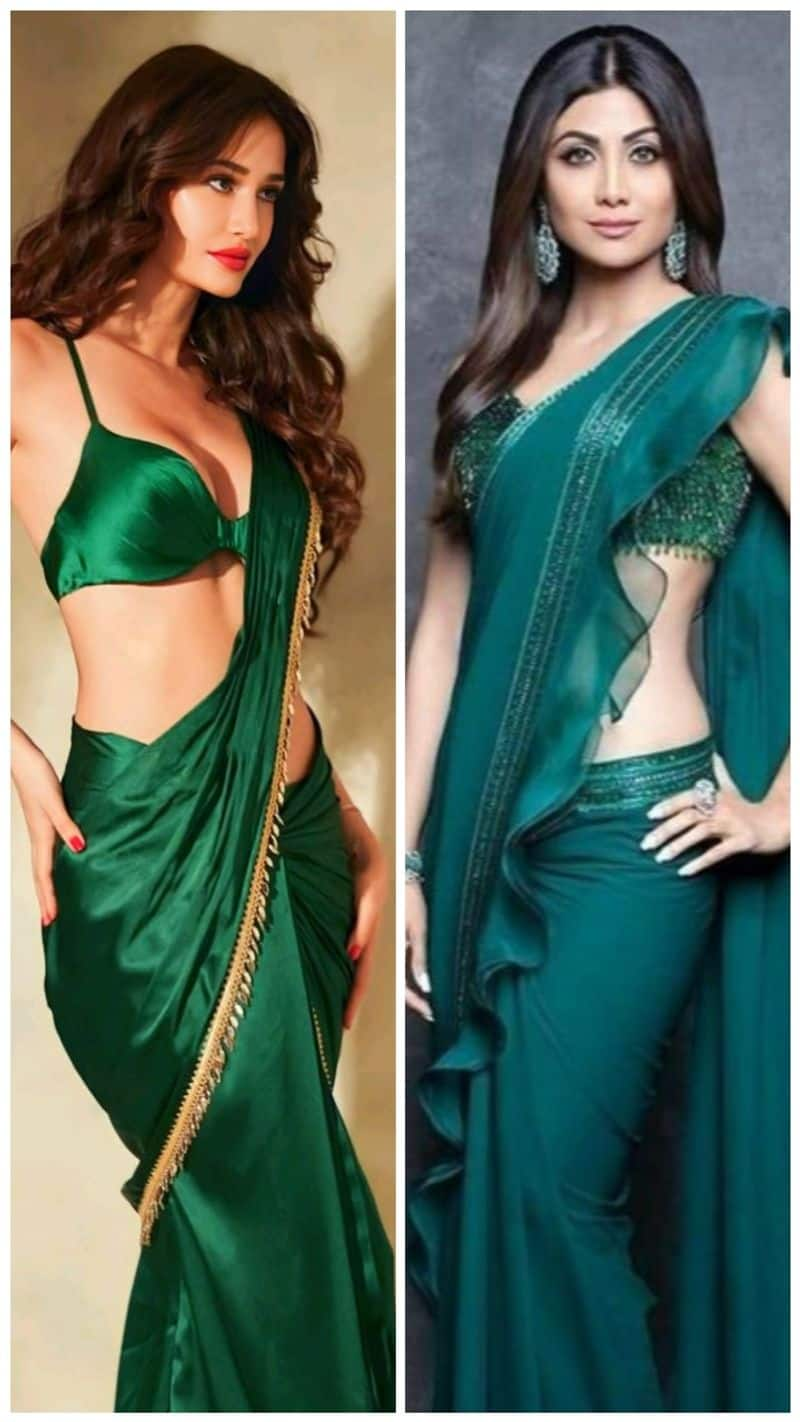 Bollywood celebs green saree idea  in sawan 2024 xbw