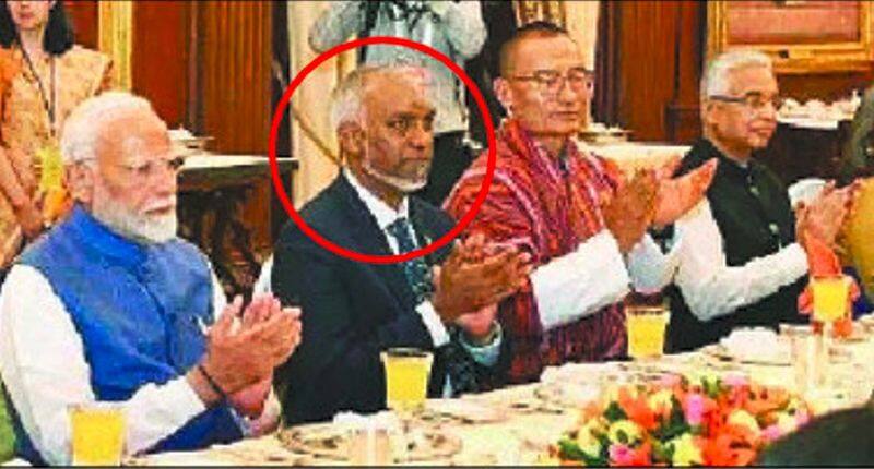 Modi enjoyed special presidential dinner sitting next to Maldives president mohamed Muizzu who was always spread hate against India akb