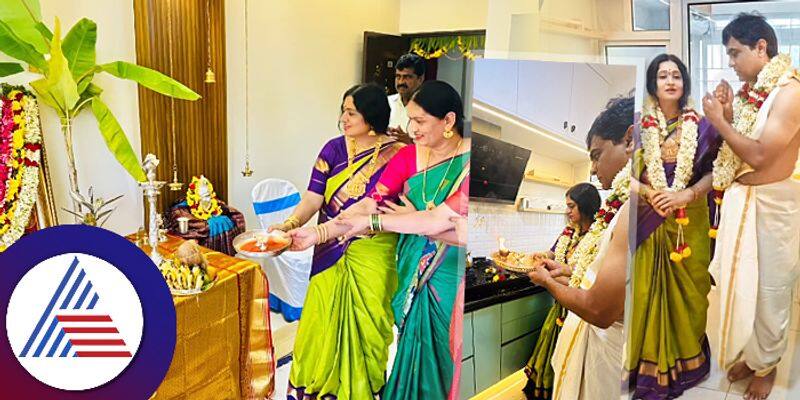 TV actress Sangeetha Anils house warming ceremony photos pav