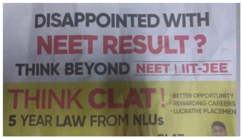 Social media criticized the advertisement advising to join CLAT instead of NEET for its coaching